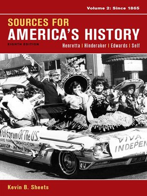 cover image of Sources for America's History, Volume 2